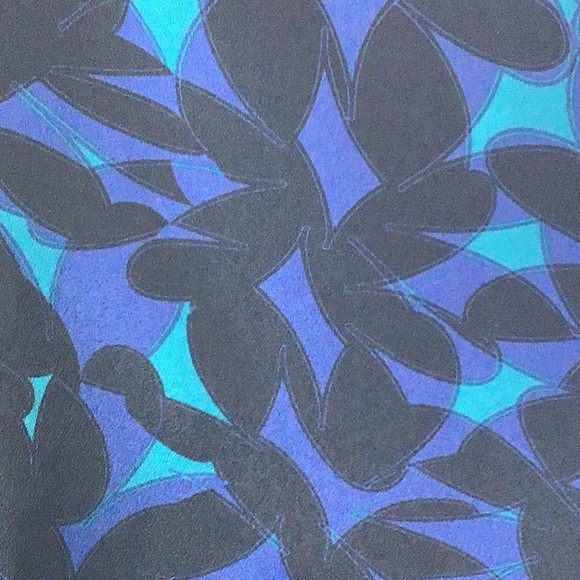 💖 J. Crew Factory | 3/4 Sleeve Gallery Shift Dress Blue Black Leaf Floral Siz - Picture 4 of 6